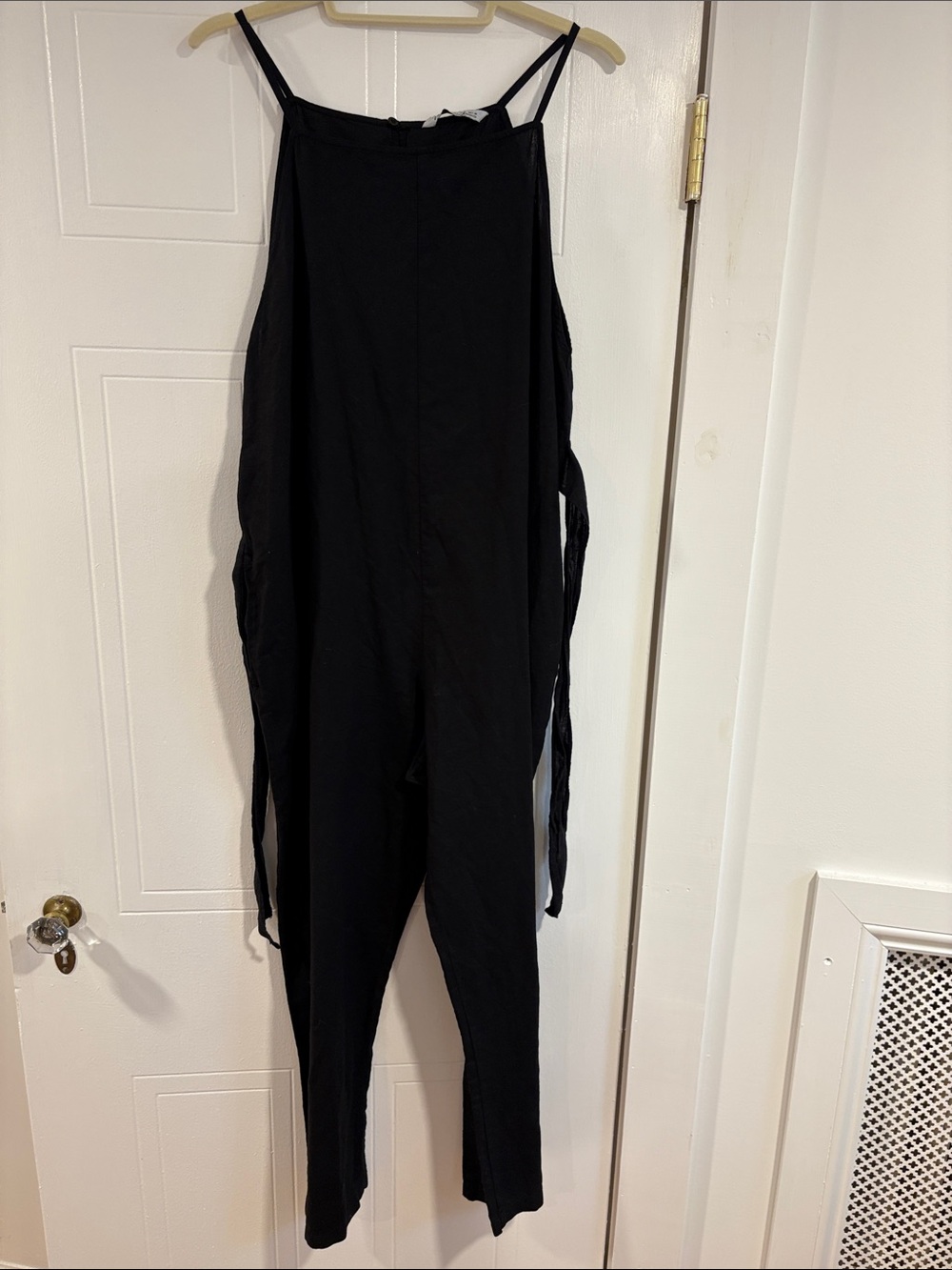 ZARA Black Jumpsuit with Spaghetti Straps & belt